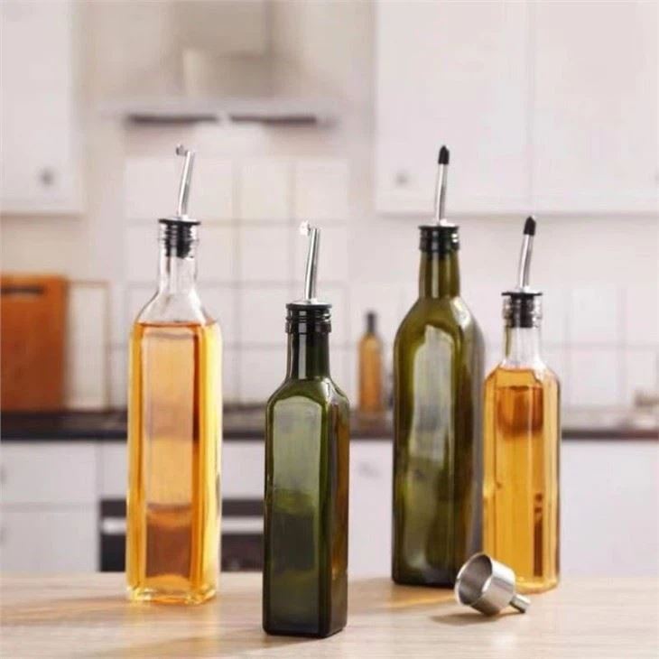 Square Olive Oil Glass Bottle