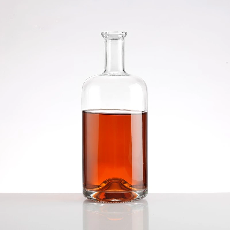 High-End Spirits Glass Round 0.5 Litre Gin Bottle
