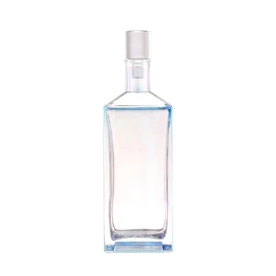 Modra barvita prilagoditvena kvadratna steklenica 500 ml